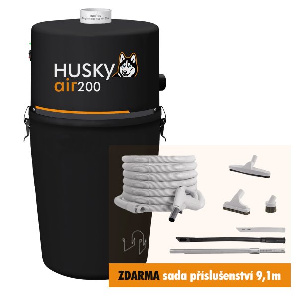 Centrální vysavač HUSKY AIR 200 BLACK EDITION