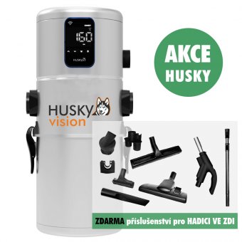 AKCE: Centrální vysavač HUSKY VISION+sada příslušenství hadice ve zdi