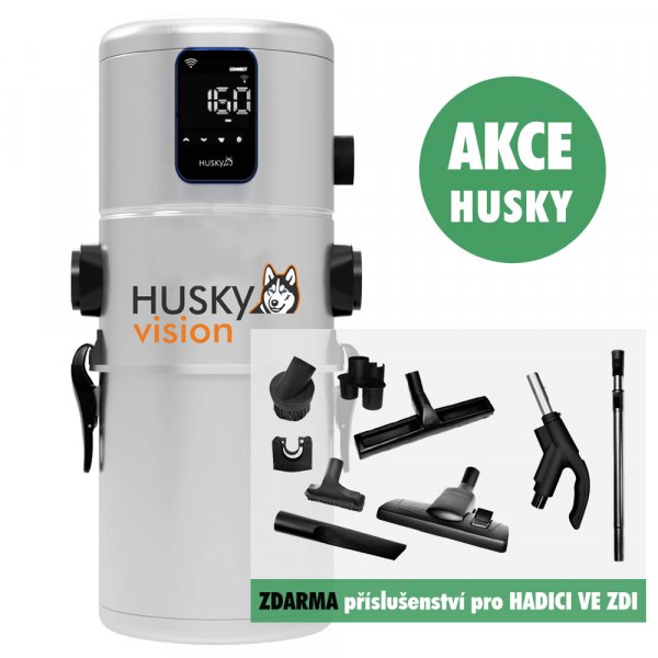 AKCE: Centrální vysavač HUSKY VISION+sada příslušenství hadice ve zdi
