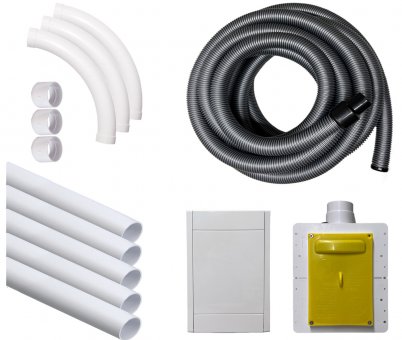 Montážní sada pro hadice ve zdi, včetně hadice 1x12m, kompletní zásuvky a instalčního materiálu